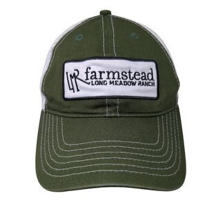 Farmstead Long Meadow Ranch Napa Valley Strapback Hat Green OSFA Mesh Brewery